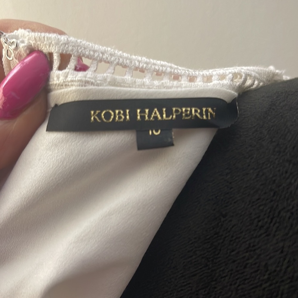 Kobi Halperin White Linen/Cotton Beaded Dress 10 - Picture 12 of 16